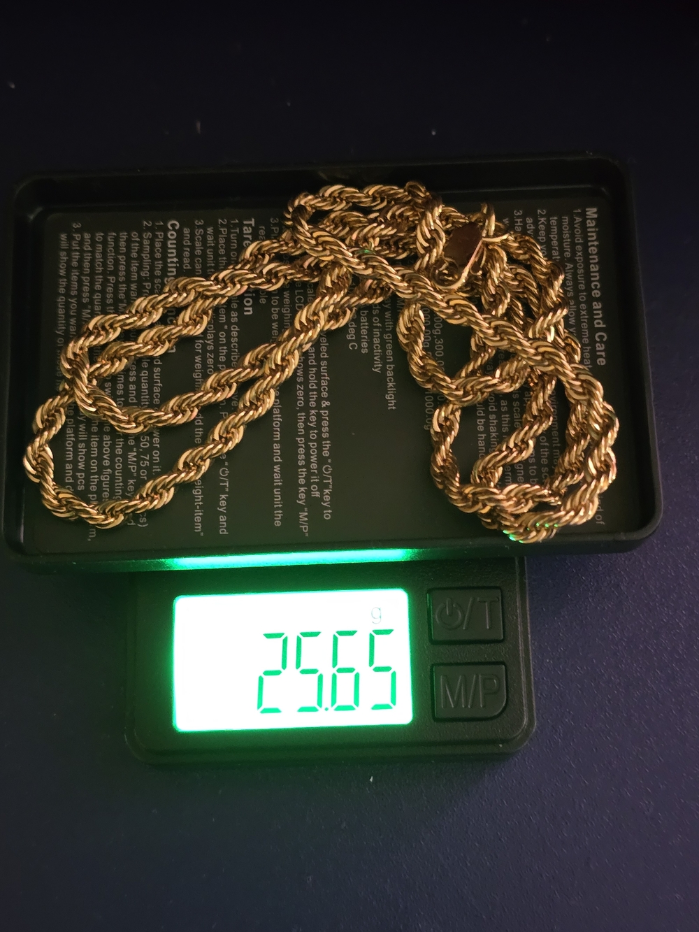 Elegant Vintage 24" Gold Rope Chain Necklace for Men Or Women - Picture 5 of 5